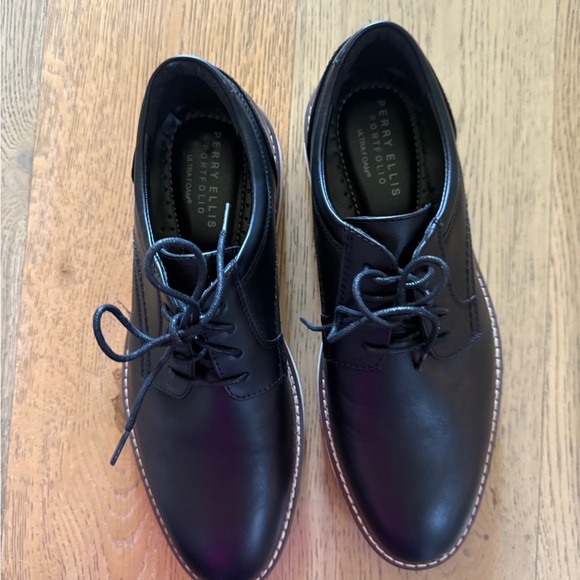 Perry Ellis Black Oxford Shoes main image 5